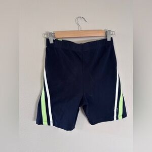 NWT Vintage Jockey women’s Navy and Green Athletic Shorts leggings size large